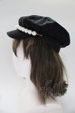画像3: Princess Melody / レースパールキャップ  黒Ｘ白 T-26-01-28-018-EL-AC-SA-ZT (3)