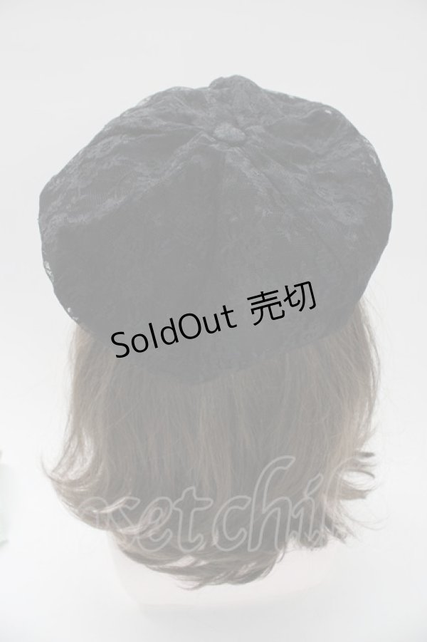 画像4: Princess Melody / レースパールキャップ  黒Ｘ白 T-26-01-28-018-EL-AC-SA-ZTK004 (4)