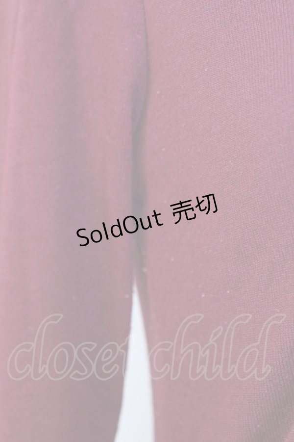 画像4: axes femme / ブローチ付ハイネックプルオーバー  ボルドー T-26-01-28-002-AX-TO-SA-ZT (4)