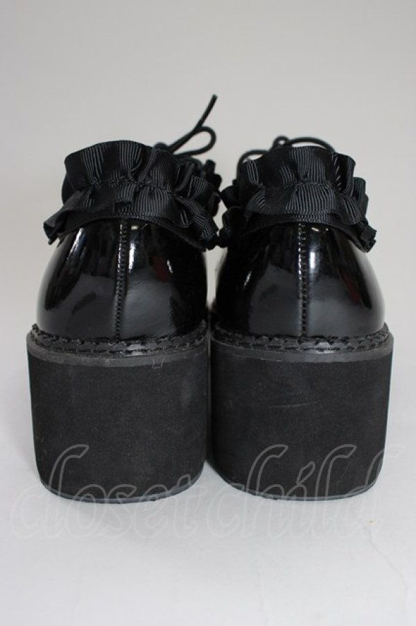 画像4: merry jenny / フリルエナメルシューズ  ブラック T-26-01-28-022-LO-SH-SA-ZT (4)