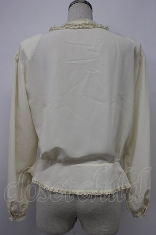 画像2: INGEBORG / レース2つリボン&襟ブラウス  キナリ T-26-01-29-002-LO-BL-SA-ZT (2)