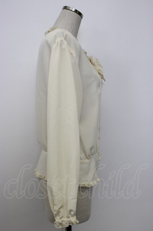 画像3: INGEBORG / レース2つリボン&襟ブラウス  キナリ T-26-01-29-002-LO-BL-SA-ZT (3)