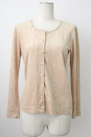 画像: INGEBORG / パイル地カーディガン  ベージュ T-26-01-29-005-LO-TO-SA-ZT581