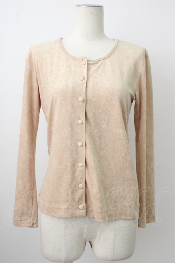 画像1: INGEBORG / パイル地カーディガン  ベージュ T-26-01-29-005-LO-TO-SA-ZT581 (1)