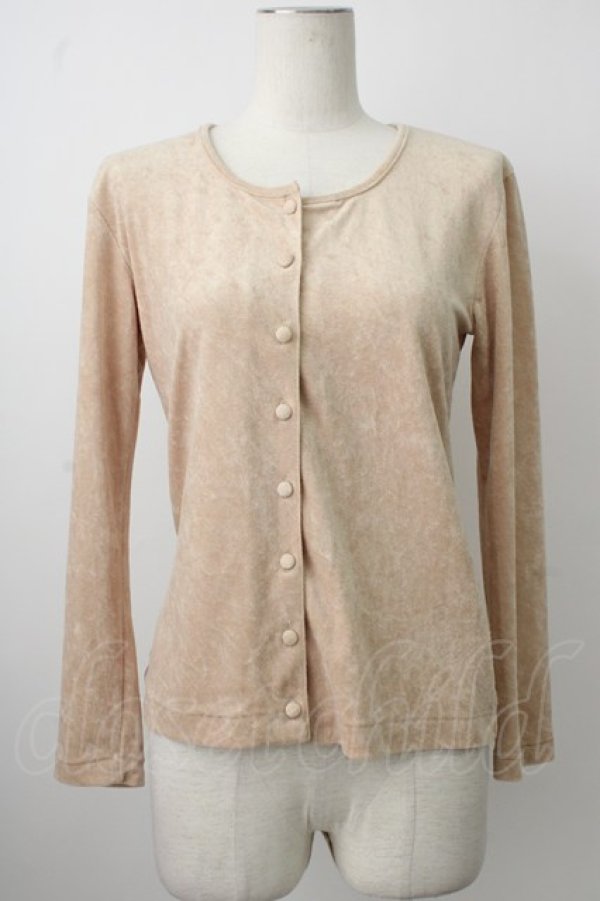 画像2: INGEBORG / パイル地カーディガン  ベージュ T-26-01-29-005-LO-TO-SA-ZT581 (2)