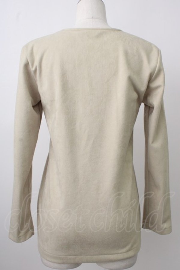 画像2: INGEBORG / 胸元リボン付ベロア風プルオーバー  若草 T-26-01-29-006-LO-TO-SA-ZT581 (2)