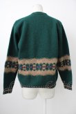 画像2: PINK HOUSE / 幾何学柄Vネックカーディガン  グリーン T-26-01-29-009-LO-TO-SA-ZT (2)