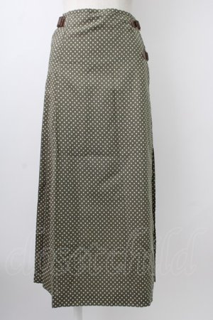 画像: INGEBORG / ドット柄キルト風スカート  グリーン T-26-01-29-015-LO-SK-SA-ZT