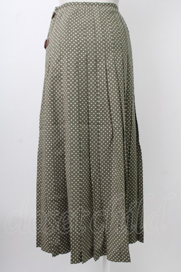 画像2: INGEBORG / ドット柄キルト風スカート  グリーン T-26-01-29-015-LO-SK-SA-ZT (2)