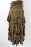 画像4: OZZ ANGELO / レース段スカート  オリーブ T-26-01-29-017-OO-SK-SA-ZT (4)