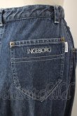 画像3: INGEBORG / 後ろポケットロゴ刺繍デニムスカート  ブルー T-26-01-29-018-LO-SK-SA-ZT (3)