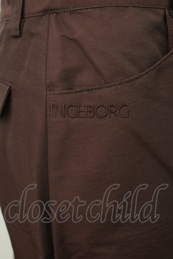 画像3: INGEBORG / ナイロン混ロングスカート  ブラウン T-26-01-29-019-LO-SK-SA-ZT (3)