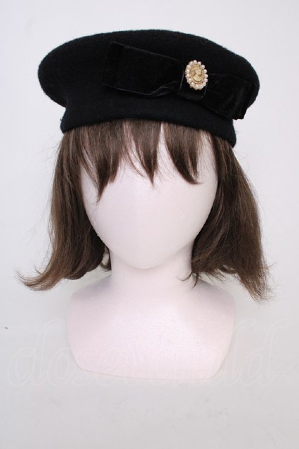 画像2: m petit by misako / カメオボンベレー  黒 T-26-02-01-024-LO-AC-SA-ZT (2)