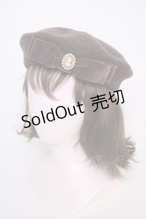 画像: m petit by misako / カメオボンベレー  ブラウン T-26-02-01-026-LO-AC-SA-ZT