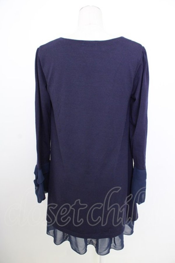 画像2: axes femme / 星座グラデ柄カットチュニック M パープル T-26-02-01-004-AX-OP-SA-ZT (2)