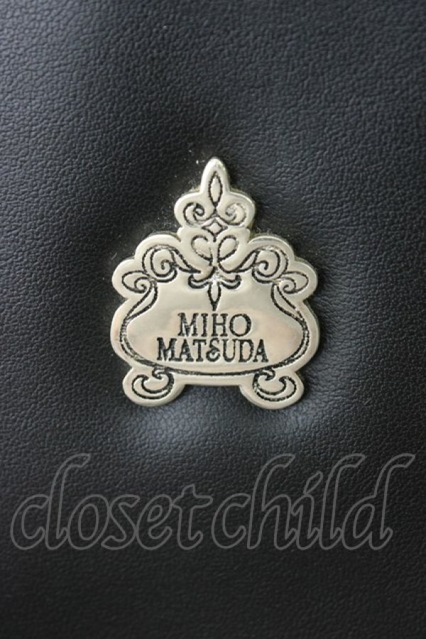 画像4: MIHO MATSUDA / ロゴプレートハンドバッグ  黒 T-26-02-01-037-GO-BG-SA-ZT (4)