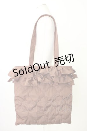 画像: m petit by misako / キルティングトートバッグ  ブラウン T-26-02-01-039-LO-BG-SA-ZT