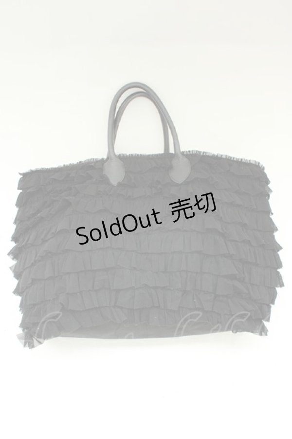 画像2: PINK HOUSE / バッグ  黒シフォンフリル T-26-02-01-040-LO-BG-SA-ZT (2)