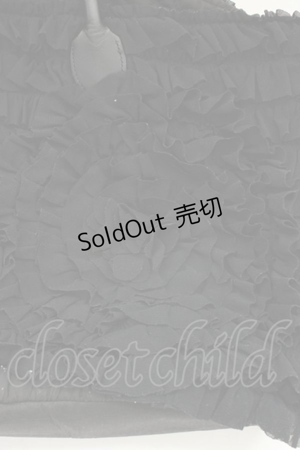 画像5: PINK HOUSE / バッグ  黒シフォンフリル T-26-02-01-040-LO-BG-SA-ZT (5)