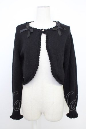 画像: m petit by misako / AM*リボンニットボレロ M 黒 T-26-02-01-006-LO-TO-SA-ZT