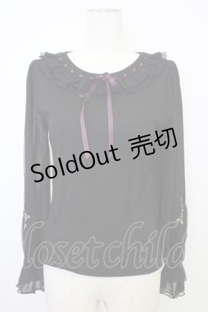 画像: axes femme POETIQUE / ブーケ刺繍カットプルオーバー M ブラック T-26-02-01-008-AX-TO-SA-ZT581