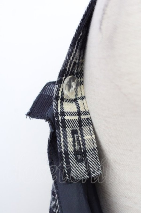 画像3: axes femme / チェック柄キャミワンピース  ネイビー T-26-02-01-009-AX-OP-SA-ZT (3)