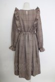画像2: m petit by misako / チェックワンピース S ブラウン T-26-02-01-012-LO-OP-SA-ZT (2)