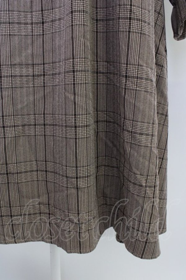 画像4: m petit by misako / チェックワンピース S ブラウン T-26-02-01-012-LO-OP-SA-ZT (4)