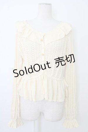 画像: axes femme kawaii / プチローズニットカーデ  アイボリー T-26-02-01-002-AX-TO-SA-ZH