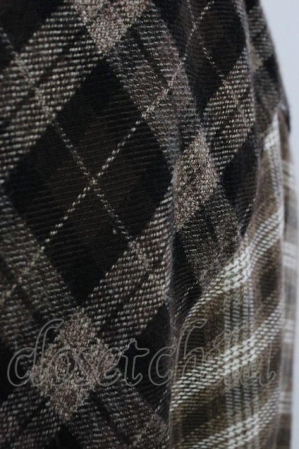 画像3: axes femme / チェック切替ロングスカート M ブラウン T-26-02-01-017-AX-SK-SA-ZT (3)