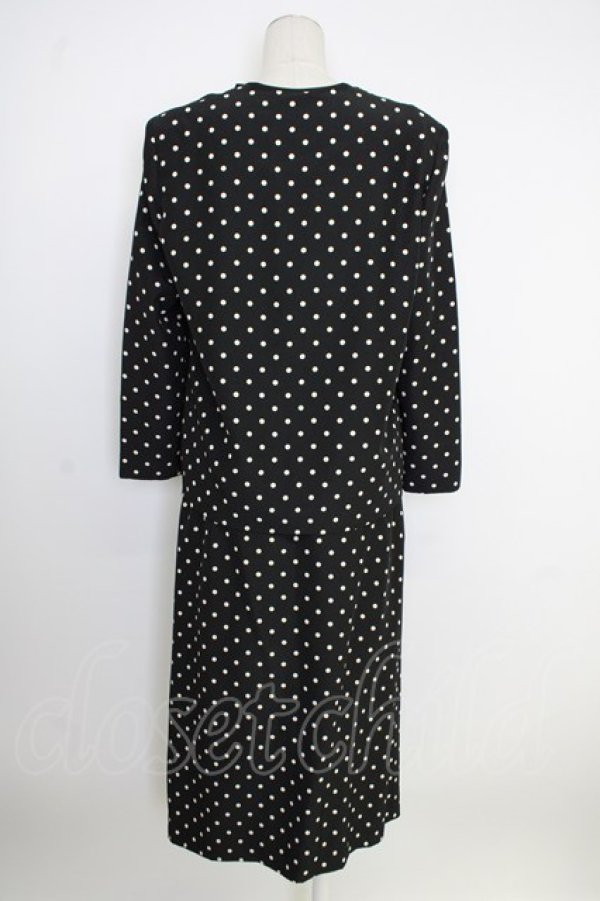 画像2: INGEBORG / ドットフリルセットアップ  ブラック T-26-02-01-018-LO-JA-SA-ZT (2)