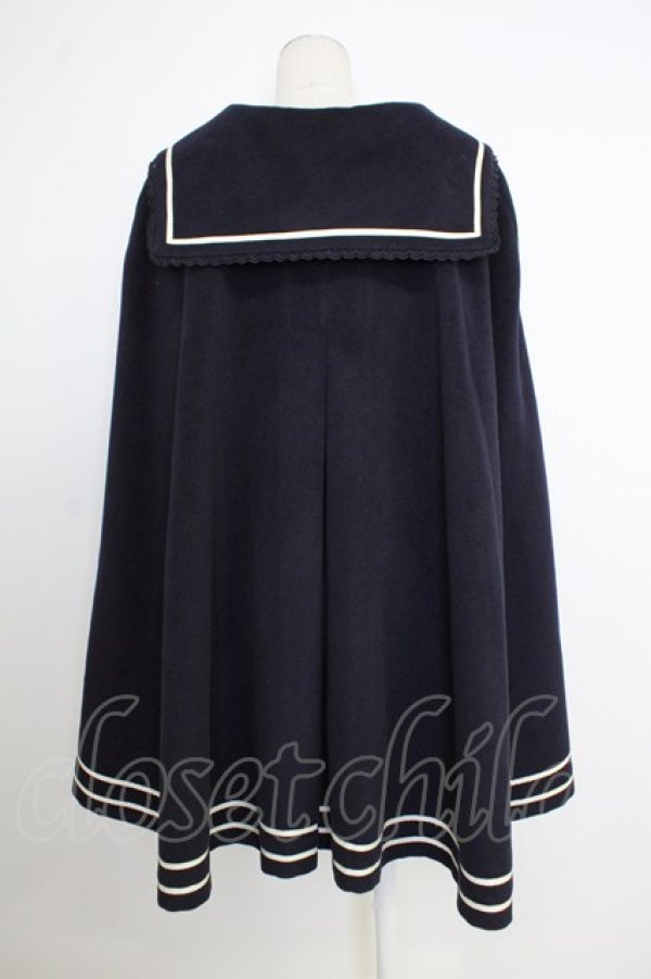 画像2: Secret Honey / セーラーケープ  ネイビーＸ白 T-26-02-01-022-CA-JA-SA-ZT (2)