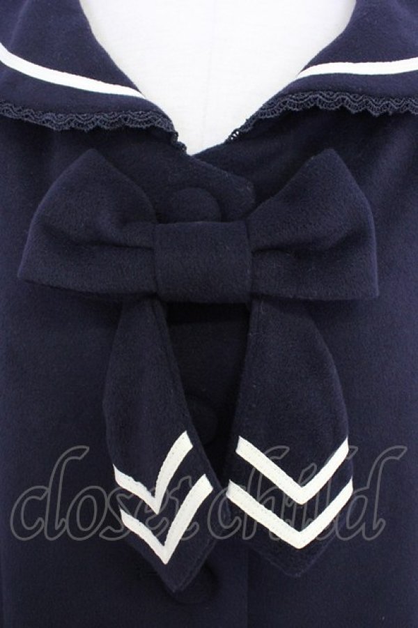 画像4: Secret Honey / セーラーケープ  ネイビーＸ白 T-26-02-01-022-CA-JA-SA-ZT (4)