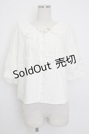 画像: axes femme / クロスリボンブラウス M ホワイト T-26-02-02-001-AX-BL-SA-ZT