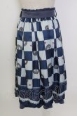 画像2: axes femme / チェス柄スカート  ネイビー T-26-02-02-020-AX-SK-SA-ZT (2)