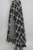 画像3: axes femme / チェックロングスカート  黒チェック T-26-02-02-022-AX-SK-SA-ZT (3)