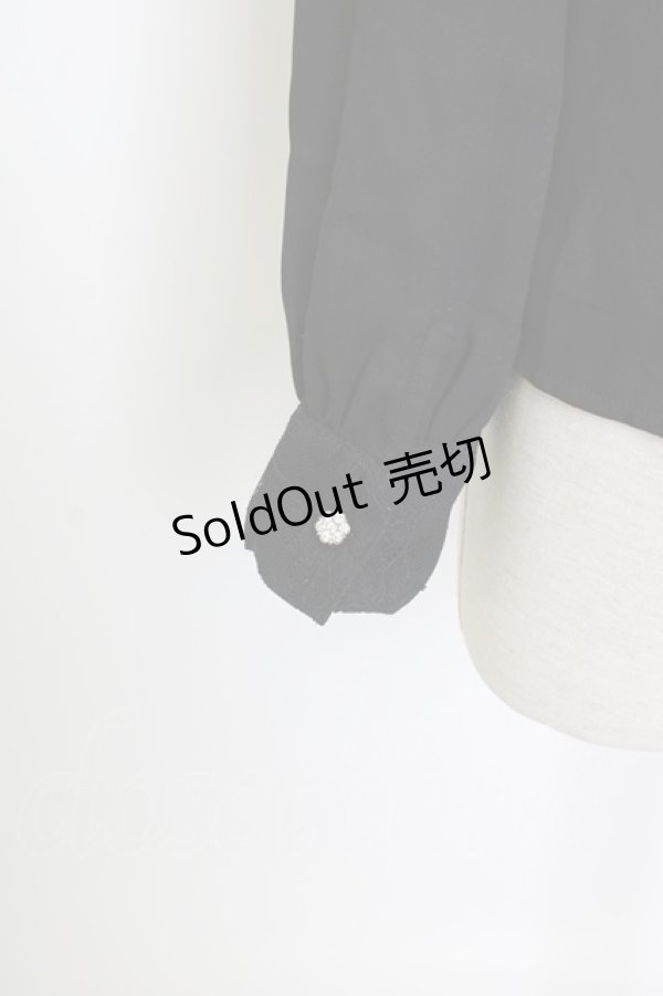 画像4: axes femme / レース襟シフォンブラウス  黒 T-26-02-02-005-AX-BL-SA-ZT (4)