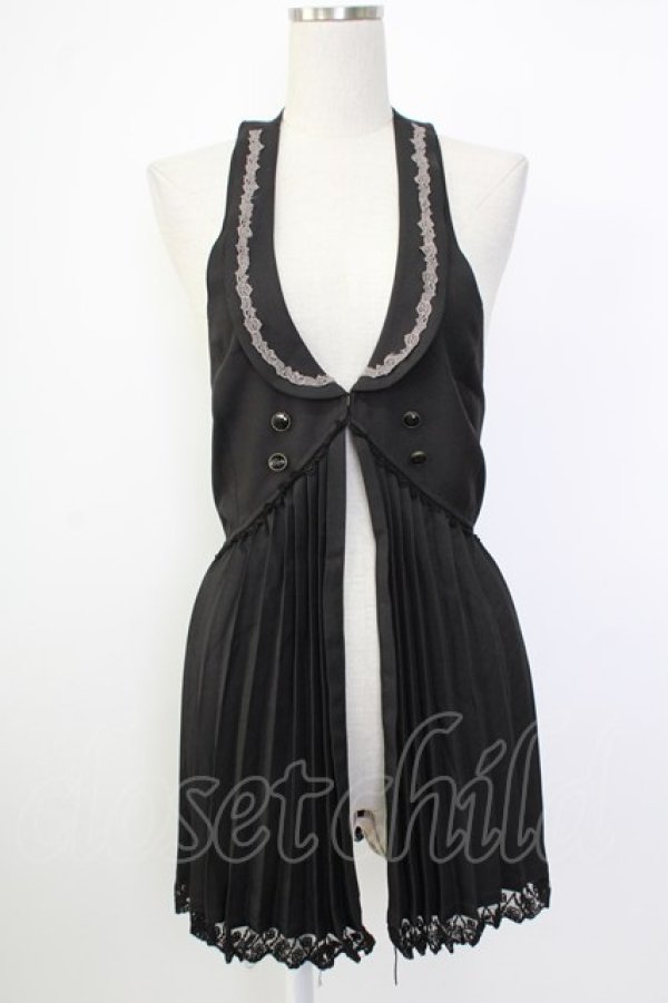 画像1: axes femme / ホルターロングベスト  黒 T-26-02-02-007-AX-TO-SA-ZT (1)