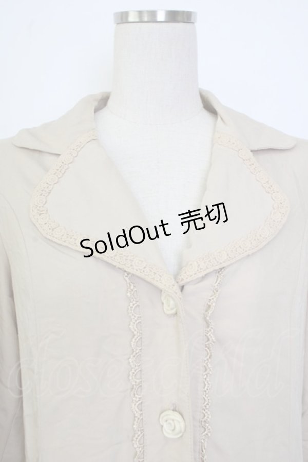 画像3: axes femme / 薔薇釦ライトジャケット  ベージュ T-26-02-02-010-AX-CO-SA-ZT579 (3)