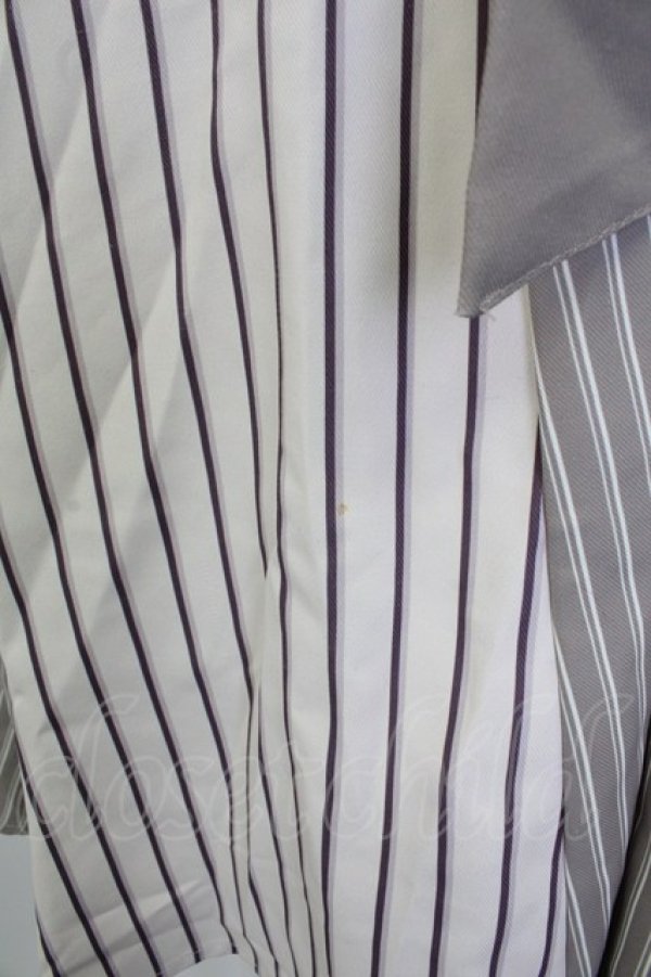 画像6: axes femme / ストライプ切替シャツチュニ  ブラウン T-26-02-02-011-AX-OP-SA-ZT (6)