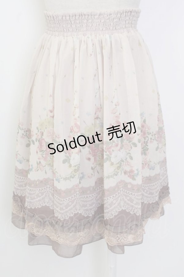 画像2: axes femme / 転写風花柄スカート M ピンク T-26-02-02-016-AX-SK-SA-ZT579 (2)