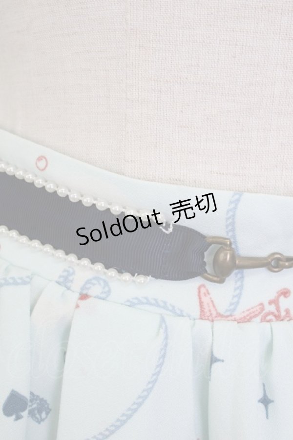 画像3: axes femme / シェル柄フレアスカート M サックス T-26-02-02-018-AX-SK-SA-ZT579 (3)