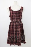 画像2: axes femme / フロッキーptチェックジャンパースカート M ボルドー T-26-02-03-023-AX-OP-SA-ZT (2)