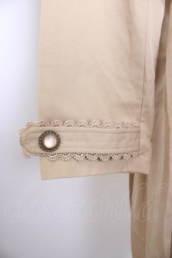 画像4: axes femme / 刺繍入りトレンチコート M ベージュ T-26-02-03-024-AX-CO-SA-ZT (4)