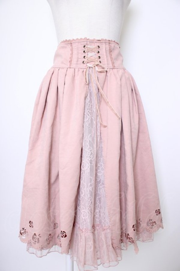 画像1: axes femme POETIQUE / 裾薔薇くりぬきスカート  黒 T-26-02-03-025-AX-SK-SA-ZT (1)