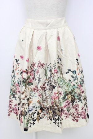 画像: axes femme / ジャカードプリントスカート M アイボリー T-26-02-03-026-AX-SK-SA-ZT