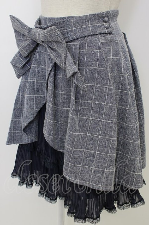 画像3: Secret Honey / チェックリボンスカート  ネイビーＸ白チェック T-26-02-03-027-CA-SK-SA-ZT (3)