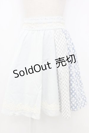 画像: axes femme POETIQUE / レースパッチワークスカート M サックス T-26-02-03-028-AX-SK-SA-ZT594