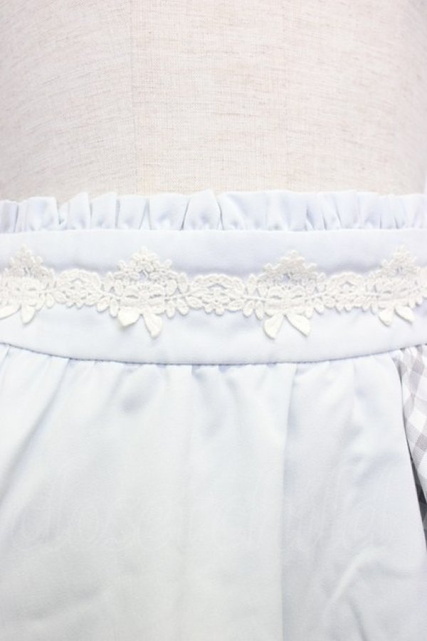 画像3: axes femme POETIQUE / レースパッチワークスカート M サックス T-26-02-03-028-AX-SK-SA-ZT (3)