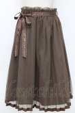画像1: Fi.n.t / ロゴリボン付きプリーツチュールスカート  ブラウン T-26-02-03-030-CA-SK-SA-ZT (1)